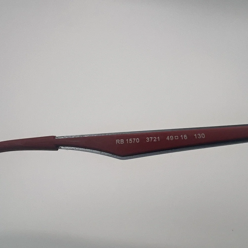 Ray-Ban RB1570 3721 Kids Eyeglasses Frames Blue Red Square Full Rim 49-16-130